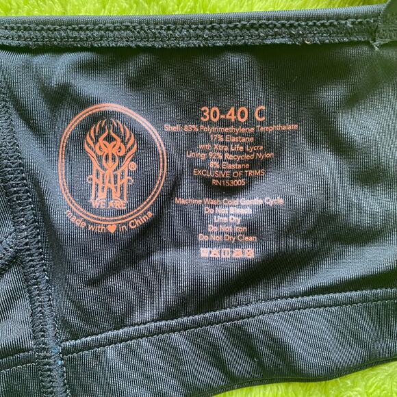 We Are HAH Pull It Together Top Black Push Up Wide Strap Bikini Top New Sz C Cup - Picture 7 of 9